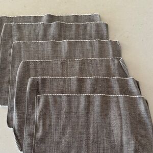 6 West Elm Dark Gray Placemats